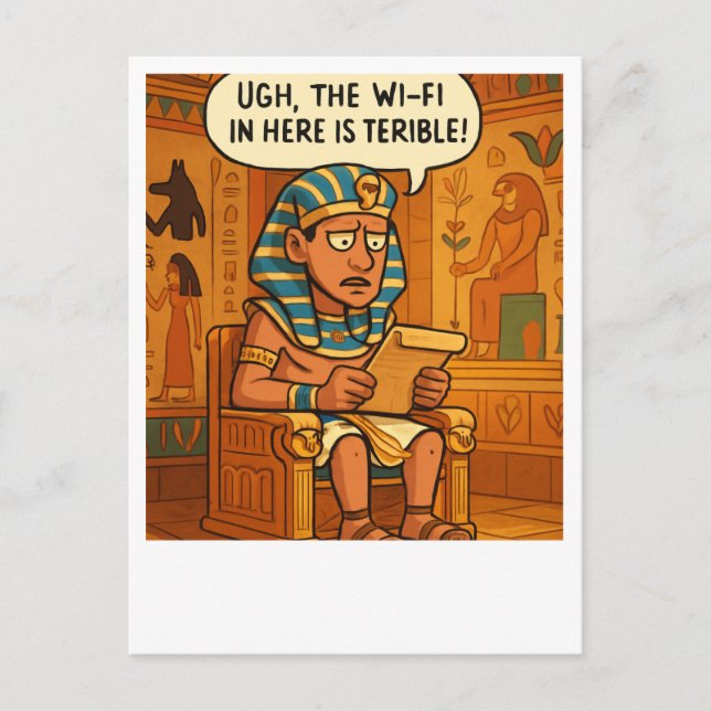 Funny Egyptian Wi-Fi Spaß Postcard Postkarte (Vorderseite)