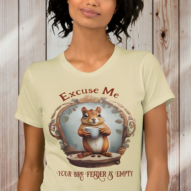 Funny Eichhörnchen trinken Kaffee T-Shirt (Von Creator hochgeladen)