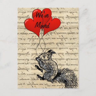 Funny Eichhörnchenwechsel Ankündigungspostkarte