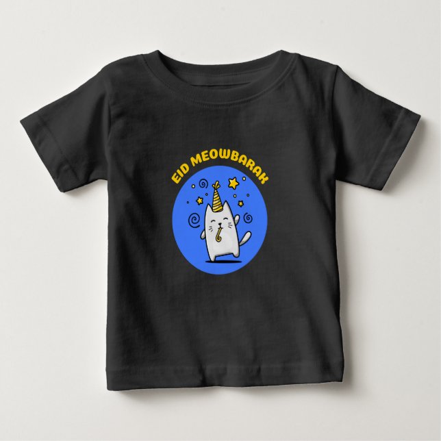 Funny Eid Cat Baby T-shirt (Vorderseite)