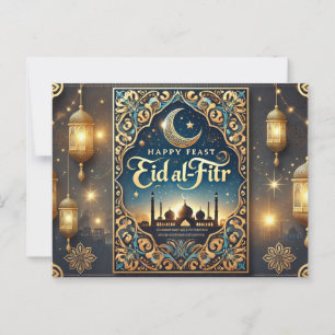 Funny Eid Mubarak - Eleganter islamischer Gruß Postkarte