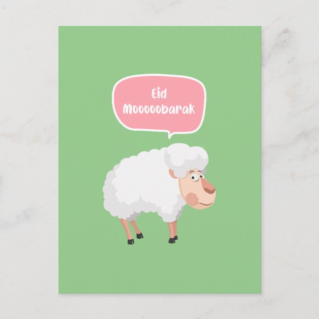 Funny Eid Mubarak Feiertagspostkarte (Vorderseite)