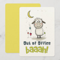 Funny Eid Sheep: Out of Office BAAAH!