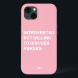 Funny eingeführt, aber willens zu diskutieren Pfer Case-Mate iPhone Hülle<br><div class="desc">Funny Pink eingeführt,  aber willens zu diskutieren Pferde Handy Fall für Reiter. Diese lustige und mädchenhafte Pferdekiste ist auch ein tolles Geschenk für jeden Pferdefreund. Verwenden Sie das Design-Tool,  um die Farbe des Textes zu ändern,  wenn Sie möchten,  und wählen Sie die Hülle für Ihr Telefonmodell aus dem Menü.</div>