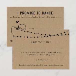 Funny Einladung RSVP Card Einlage w- Song Anfrage