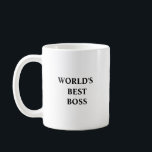Funny Einzigartiges Geschenk für männliche Bürobos Kaffeetasse<br><div class="desc">Das ist eine lustige Weltlds Best Boss Tasse. Das perfekte Geschenk für jeden Geburtstag,  Weihnachten,  Feiern oder einfach nur,  weil Sie Ihren Lieben sagen müssen,  wie viel Ihnen wichtig ist.</div>