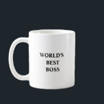 Funny Einzigartiges Geschenk für männliche Bürobos Kaffeetasse<br><div class="desc">Das ist eine lustige Weltlds Best Boss Tasse. Das perfekte Geschenk für jeden Geburtstag,  Weihnachten,  Feiern oder einfach nur,  weil Sie Ihren Lieben sagen müssen,  wie viel Ihnen wichtig ist.</div>