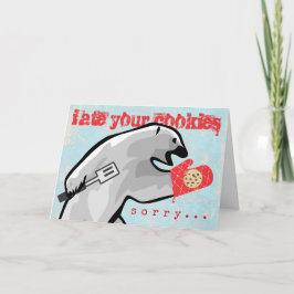 Funny Eisbär backen Kekse Weihnachtskarte Einladung