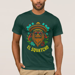 Funny EL SQUATCHO Cinco de Mayo Bigfoot Party T-Shirt