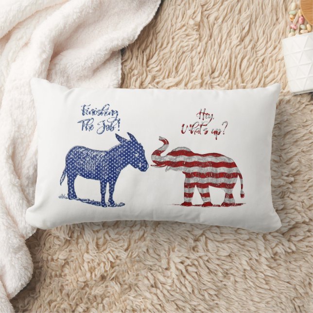 Funny Elections Thema Pro Demokraten Biden 2024 Lendenkissen (Decke)