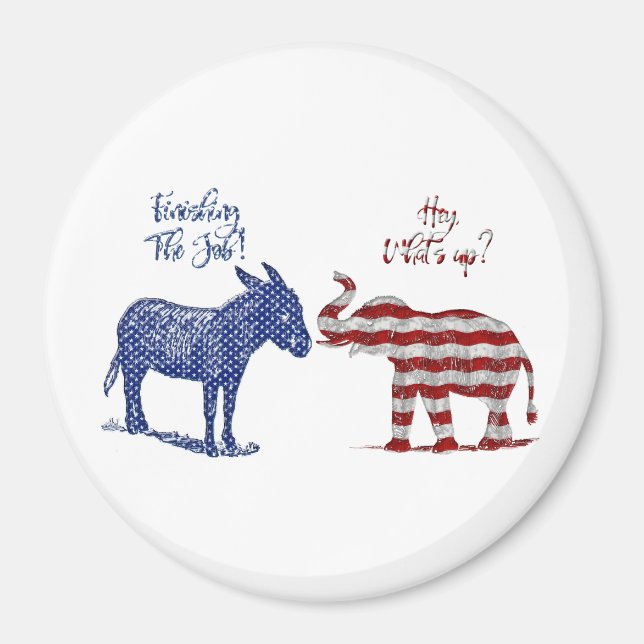 Funny Elections Thema Pro Demokraten Biden 2024 Magnet (Vorne)