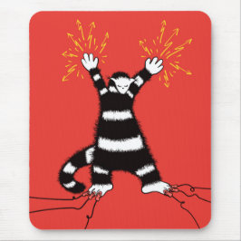 Funny Electric Cat Character High Voltage Mousepad