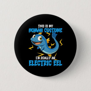 Funny Electric Eel Kostüm Design Tierliebhaber El Button