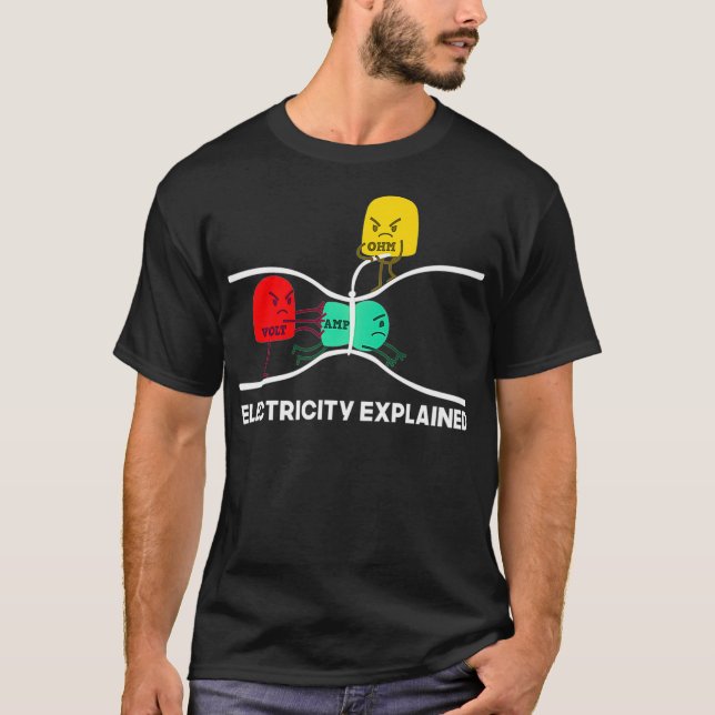 Funny Electric erklärt, dass ich Lehrerin Nerd Ges T-Shirt (Vorderseite)