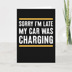 Funny Electric Vehicle EV Car Gift for Men & Women Karte