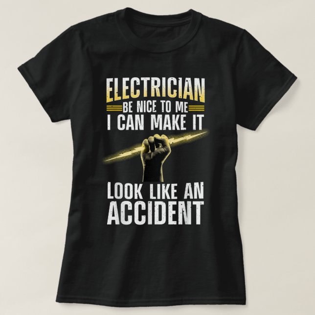 Funny Electrical Art for Men Women Beruflich E T-Shirt (Design vorne)