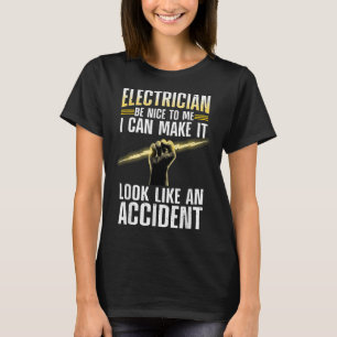 Funny Electrical Art for Men Women Beruflich E T-Shirt