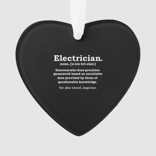 Funny Electrical Definition Gift Abschluss Ornament (Vorderseite)