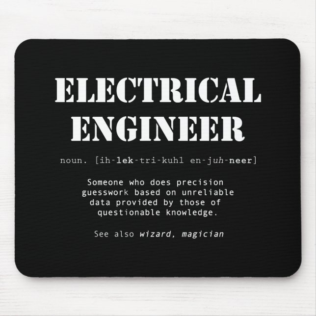 Funny Electrical Engineer Definition-Geschenk Mousepad (Vorne)