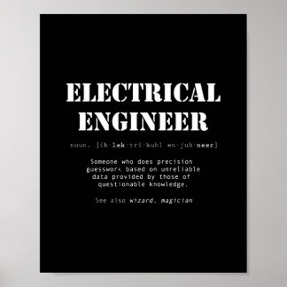 Funny Electrical Engineer Definition-Geschenk Poster