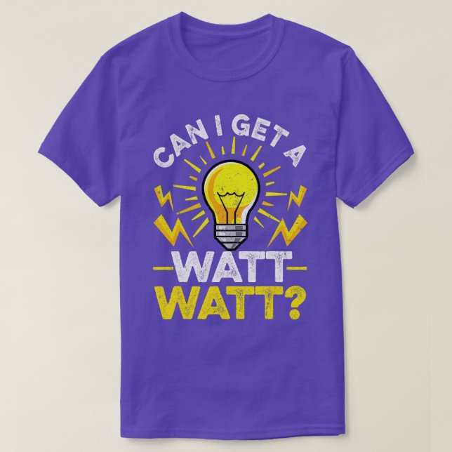 Funny Electrical kann ich einen Watt Retro Vint be T-Shirt (Design vorne)