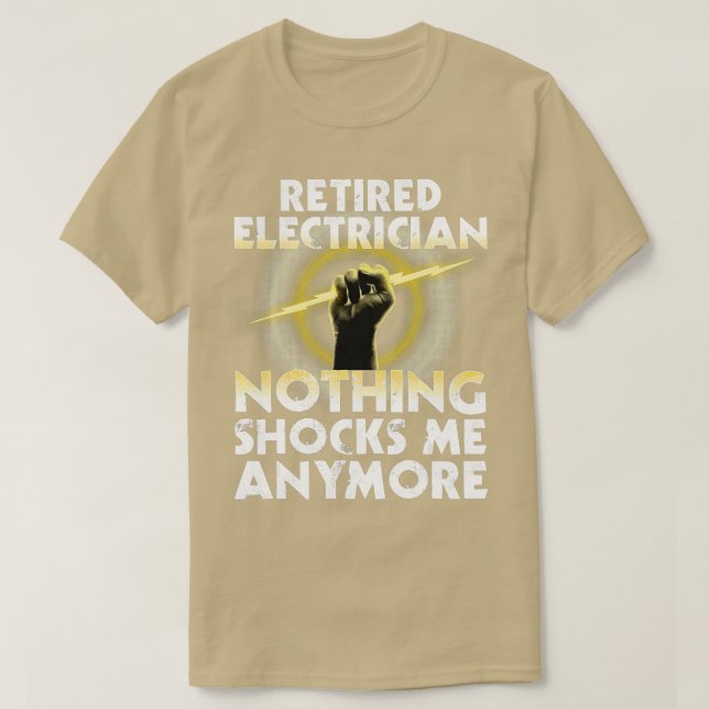Funny Electrical Retirement Art Men Wireman T-Shirt (Design vorne)