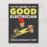 Funny Electrical Sprichwort Job Husband Spaß Postkarte<br><div class="desc">Witty Electrical Engineering Zitat für den Vatertag. Funny Electrician Sprichwort Job Husband Spaß.</div>