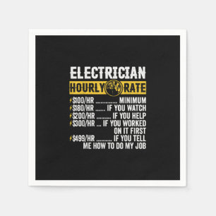 Funny Electrician Apparel, Stundenrennen Männer Serviette