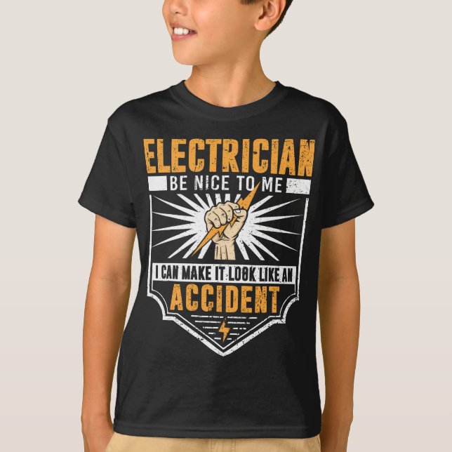 Funny Electrician Art Männer Frauen arbeiten Elekt T-Shirt (Vorderseite)