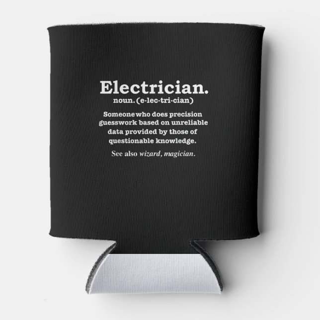 Funny Electrician Definition Abschluss Dosenkühler (Vorderseite)