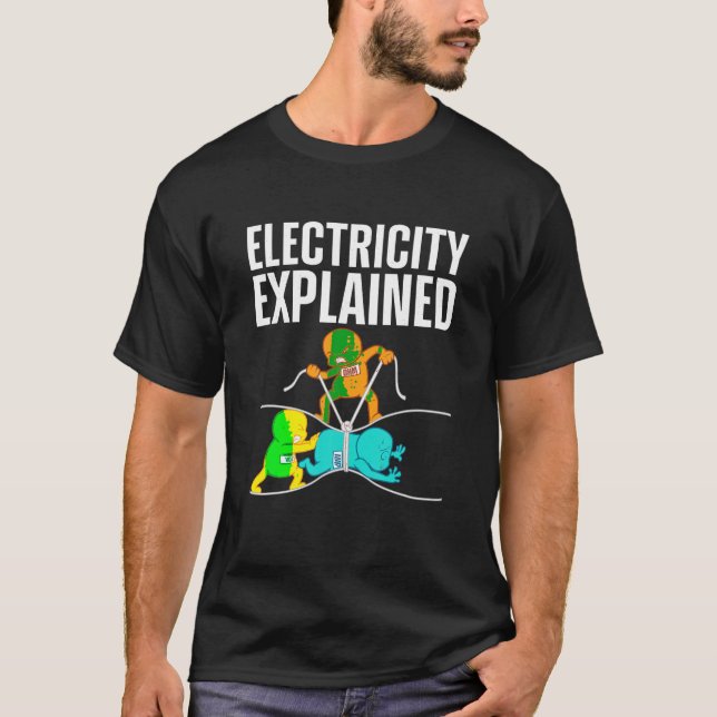 Funny Electrician for Men Electrical Motor T-Shirt (Vorderseite)