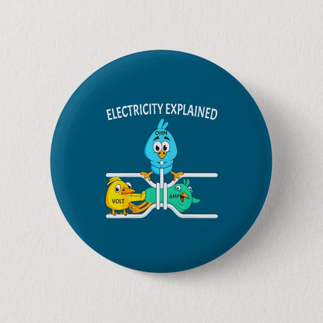 Funny Electrician For Men Women Electricity Engine Button (Vorderseite)