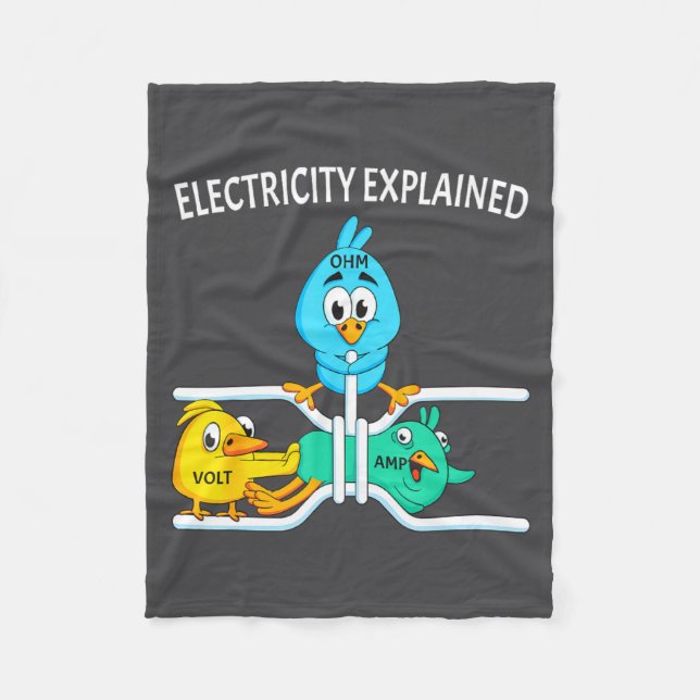 Funny Electrician For Men Women Electricity Engine Fleecedecke (Vorderseite)