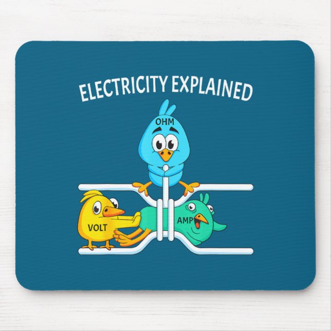 Funny Electrician For Men Women Electricity Engine Mousepad (Vorne)