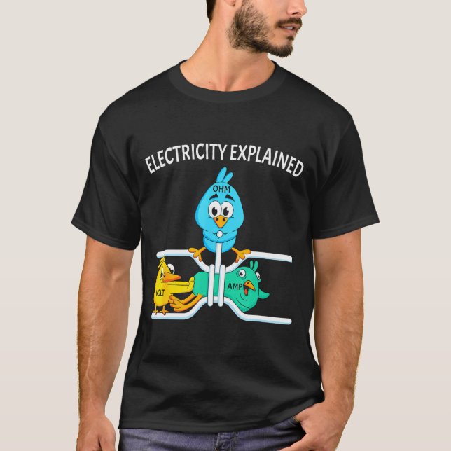 Funny Electrician For Men Women Electricity Engine T-Shirt (Vorderseite)