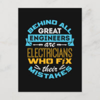 Funny Electrician Hinter allen großen Ingenieuren