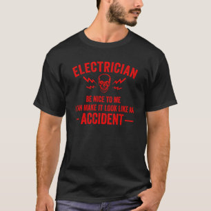 Funny Electrician Männer Coole Lineman Gag T-Shirt