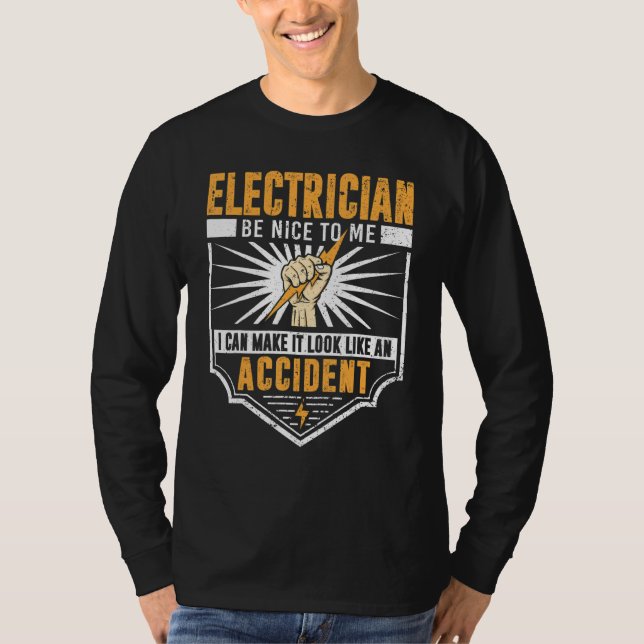 Funny Electrician Men Electrical Engineer Spaß Lo T-Shirt (Vorderseite)
