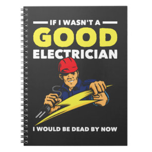 Funny Electrician Saying Job Husband Humor Notizblock
