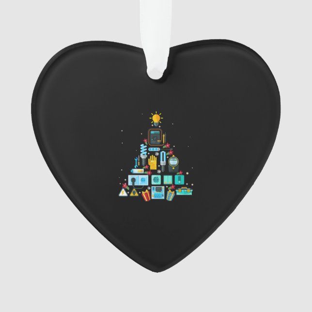 Funny Electrician Weihnachtsbaum Ornament (Vorderseite)