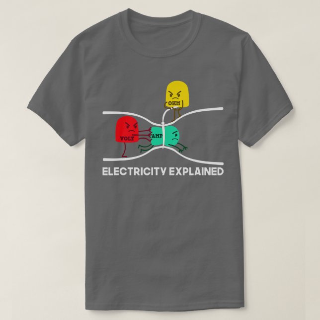 Funny Electricity erklärt, Stuff I Lehrer Nerd G T-Shirt (Design vorne)