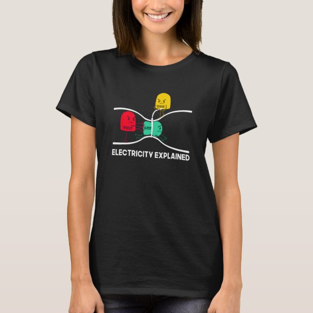 Funny Electricity erklärt, Stuff I Lehrer Nerd G T-Shirt (Vorderseite)