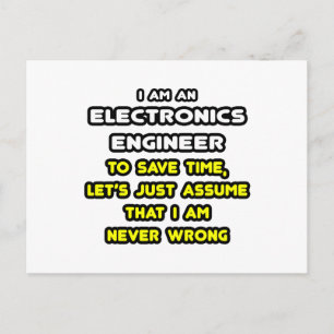 Funny Electronics Engineer T - Shirt und Geschenke Postkarte