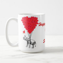 Funny Elefant Liebe Herzchen Valentines Tasse