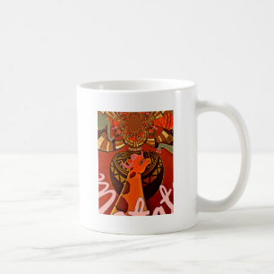 Funny Elegant Giraffe Accessorized African Style Tasse