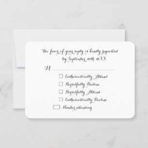 Funny Elegante Custom Party UAWG Invitation Card RSVP Karte