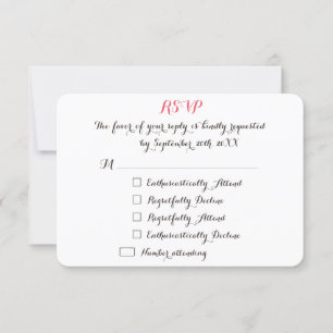 Funny Elegante Custom Wedding UAWG Invitation Card RSVP Karte