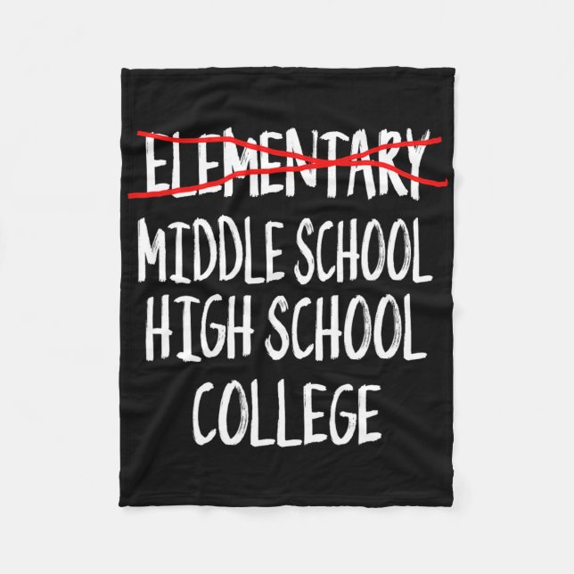 Funny Elementary School Abschluss T-Shirt 6. Klass Fleecedecke (Vorderseite)