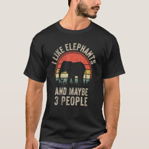 Funny Elephant Design Art Graphic Elephants Zoo T-Shirt