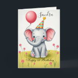 Funny Elephant Happy Birthday Card Karte<br><div class="desc">Feiern Sie mit dieser fröhlichen Geburtstagskarte einen besonderen Tag! Mit lebendigen Farben und spielerischer Typografie ist diese Karte der ideale Ort, um Freude und Liebe zu verbreiten. Egal, ob Sie einem Freund, einem Familienmitglied oder Kollegen Geburtstagwünsche schicken, diese reizvolle Karte bringt ihnen sicher ein Lächeln ins Gesicht. Links für Ihre...</div>